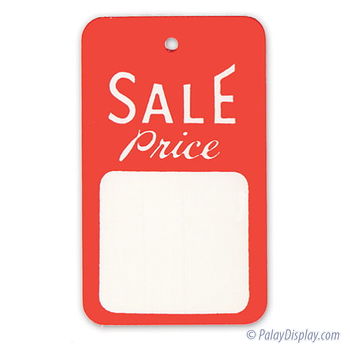 Small Unstrung Sale Tag Red & White