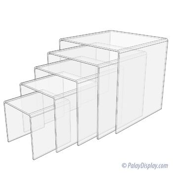 Square Acrylic Risers - Set of 5