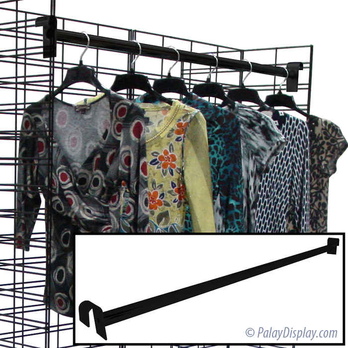 Straight Gridwall Hangrail 48"L Black Straight Grid Hangrail