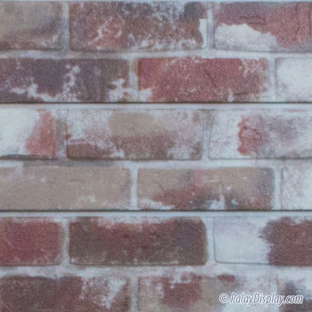 Old Red Paint Brick Slatwall Panel