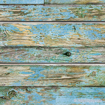 Old Blue Paint Textured Slatwall Panel