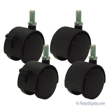 Twin Wheel Casters 3/8