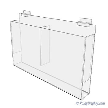 Two Pocket Slatwall Magazine Holder