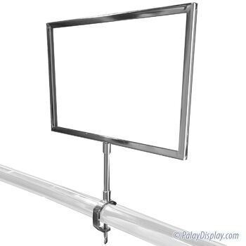 Universal Clamp Chrome Sign Holder - Complete