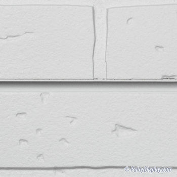 White Brick Slatwall - Solid Color