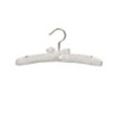 12" Ivory Satin Top Hanger - Chrome Hook