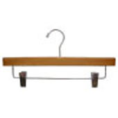 14" Bamboo Flat Pant/Skirt Hanger - Dark Finish