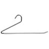 14" Polished Chrome Hangers for Pants and Skirts with White Vinyl Sleeve