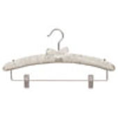 16" Ivory Satin Combination Hanger - Chrome Hook
