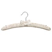 16" Ivory Satin Top Hanger - Chrome Hook