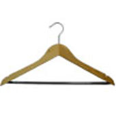 17" Flat Bamboo Suit Hanger - Dark Finish