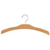 17" Natural Wood Hanger - Chrome Hook