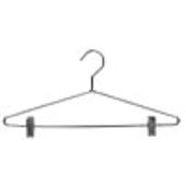 17" Polished Chrome Metal Hangers with Clips
