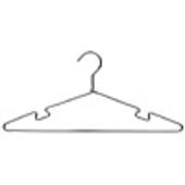 17" Polished Chrome Metal Hangers with Notches