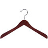 17" Walnut Coat Hanger - Chrome Hook