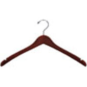 17" Walnut Wood  Hanger - Chrome Hook