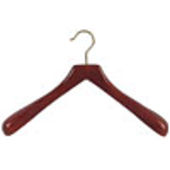 18" Walnut Coat Hanger - Brass Hook