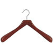 18" Walnut Coat Hanger - Chrome Hook