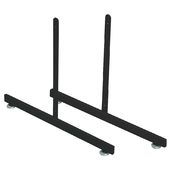 2' Rectangular Grid Leg with Levelers Black