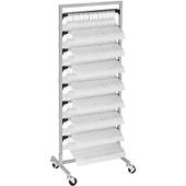 24" Mobile Hanger Rack with 4" Casters - 8 Bar