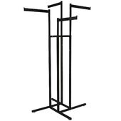 4 Way Clothing Rack - 4 Straight Flag Arms