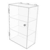 Acrylic Gridwall Display Case - Tower 2 Shelf