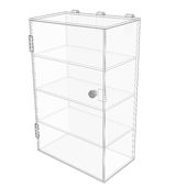 Acrylic Gridwall Display Case - Tower 3 Shelf