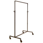 Adjustable Single Rail Pipe Clothing Rack