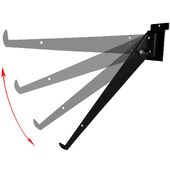 Adjustable Slatwall Shelf Bracket 12" Black Adjustable Slatwall Shelf Bracket 12" Black