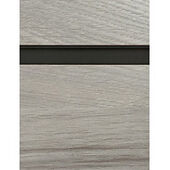 Campfire Ash Slatwall Panel with Black Inserts - 6" OC