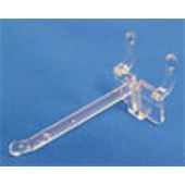 Crystal Clear Pegboard Hook and Slatwall Hook 2"L