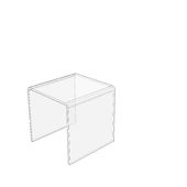 Clear Acrylic Riser 4" x 4" x 4"