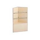 Display Case Corner Filler with Shelves