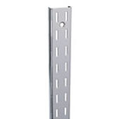 4' Wall Standard Double Slot - Satin Zinc