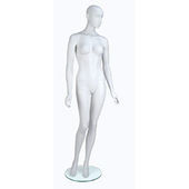 Eve Mannequin Arms by Side Right Leg Forward Cameo White