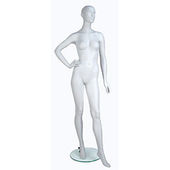 Eve Mannequin Right Hand on Hip Left Leg Forward Cameo White