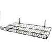 Flat Display Shelf with Lip - 12" x 24" Black