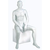 Gene Seated Mannequin Cameo White