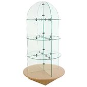 Glass Merchandiser with Round Base
