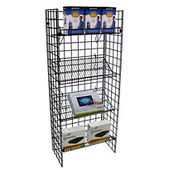 Grid Shelf Display - 2 Straight 2 Slant Shelves