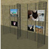 Gridwall Mall Kiosk Wall - 10'L x 6'H