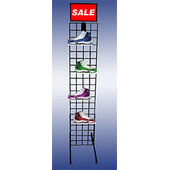 Gridwall Tower Shoe Display - Single Sided