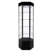 Hexagonal Floor Display Case - Quick Ship