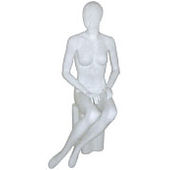 High Gloss Female Mannequin - Seated