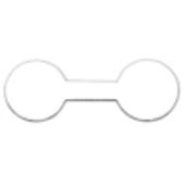 Label Self Adhesive Barbell White