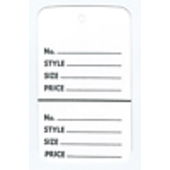 Large Unstrung Tag White