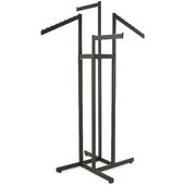 4 Way Rack Matte Black - 2 Straight 2 Slant Flag Arms