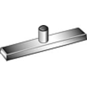 Magnetic Flat 4" Base 3/8" Threaded - Chrome