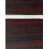 Mahogany Slatwall Panel with Aluminum Inserts - 6"OC