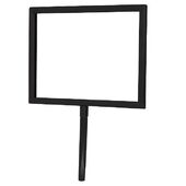Matte Black Sign Holder with Swedge Stem